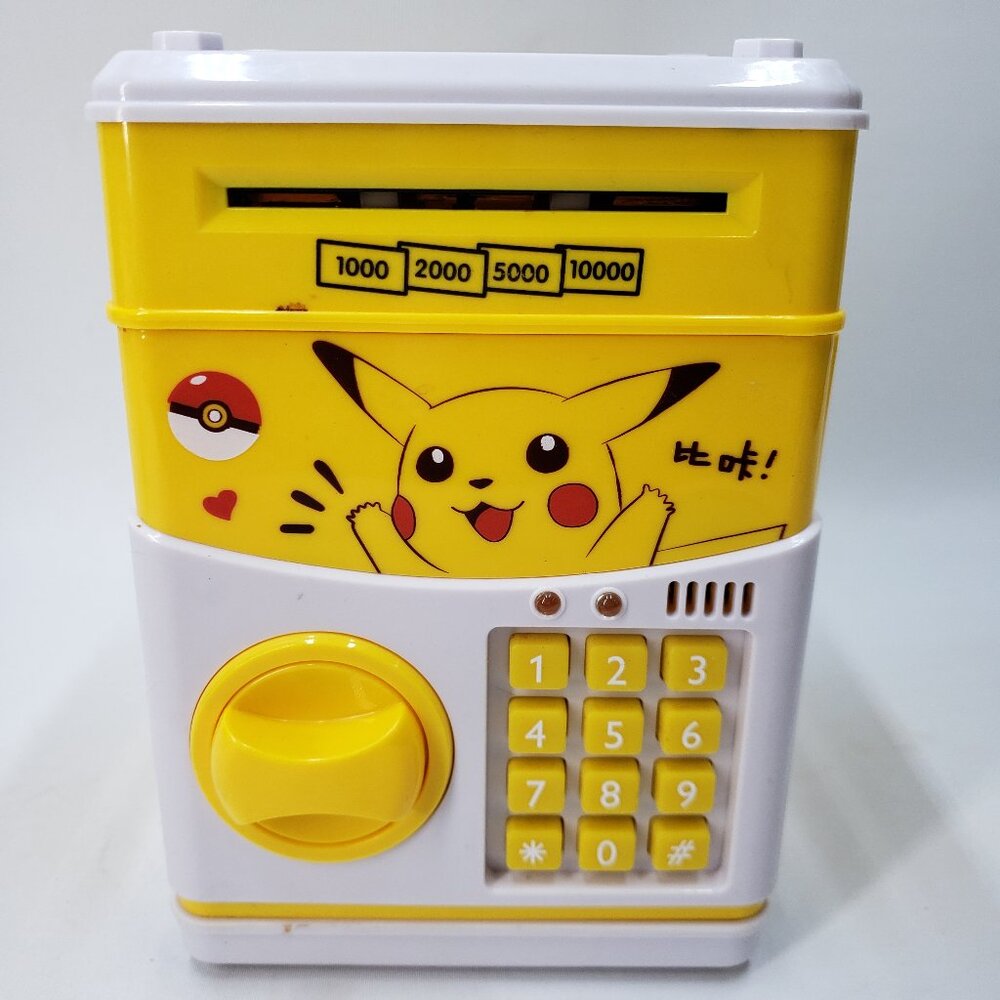 Pokemon Pikachu Kids Toy Electronic Piggy Bank ATM - Yellow